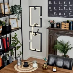 hofstein Suspension Chlak LED Noir, 3 lumières, Télécommandes