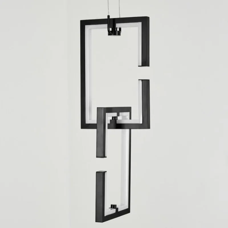 hofstein Suspension Chlak LED Noir, 2 lumières, Télécommandes