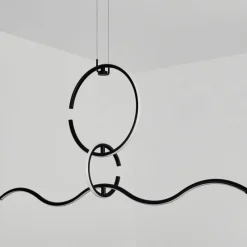 hofstein Suspension Chlak LED Noir, 3 lumières, Télécommandes