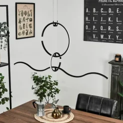 hofstein Suspension Chlak LED Noir, 3 lumières, Télécommandes