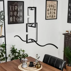 hofstein Suspension Chlak LED Noir, 3 lumières, Télécommandes