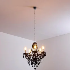 Luminaires Antiques-hofstein Suspension Chrome, 5 lumières