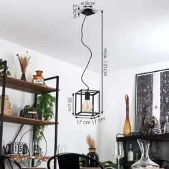 Lampes Vintages & Rétros-hofstein Suspension Chur Noir, 1 lumière
