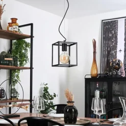 Lampes Vintages & Rétros-hofstein Suspension Chur Noir, 1 lumière