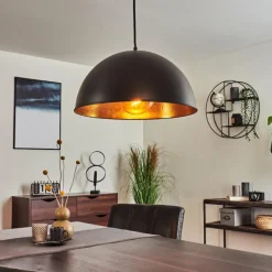 Lampes Dorées-hofstein Suspension Cigliano Noir, 1 lumière