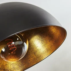 Lampes Dorées-hofstein Suspension Cigliano Noir, 1 lumière
