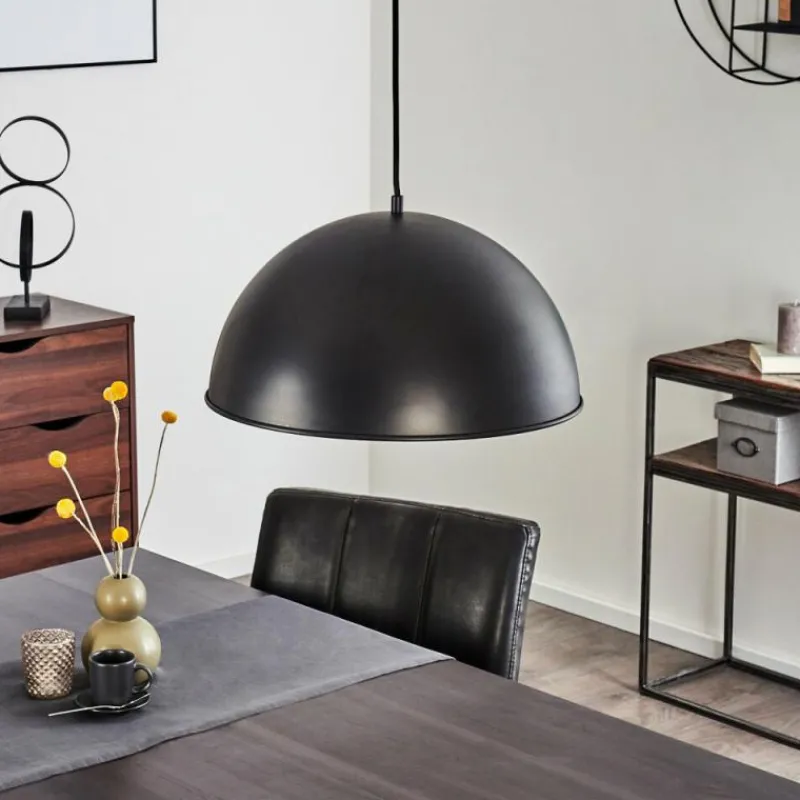 Lampes Dorées-hofstein Suspension Cigliano Noir, 1 lumière