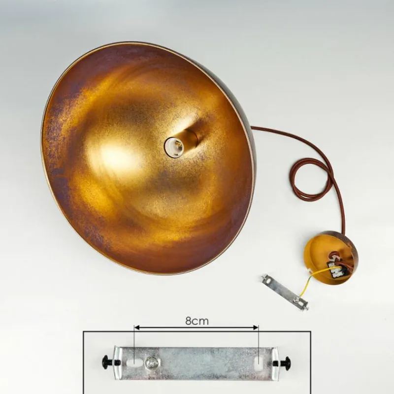 Lampes Dorées-hofstein Suspension Cigliano Rouille, 1 lumière