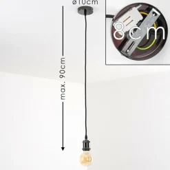 Lampes Vintages & Rétros-hofstein Suspension Cimarron Chrome, 1 lumière