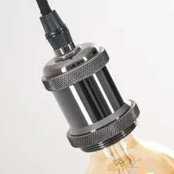 Lampes Vintages & Rétros-hofstein Suspension Cimarron Chrome, 1 lumière