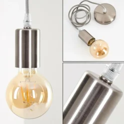 Lampes Vintages & Rétros-hofstein Suspension Cispus Nickel mat, 1 lumière