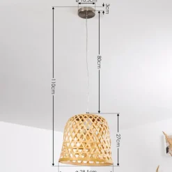 Style Boho-Chic-hofstein Suspension Ciusa Nickel mat, 1 lumière