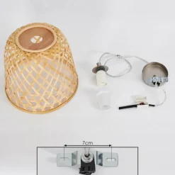 Style Boho-Chic-hofstein Suspension Ciusa Nickel mat, 1 lumière