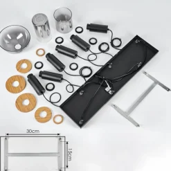 Suspension Verre Fumé-hofstein Suspension Classon Noir, 6 lumières