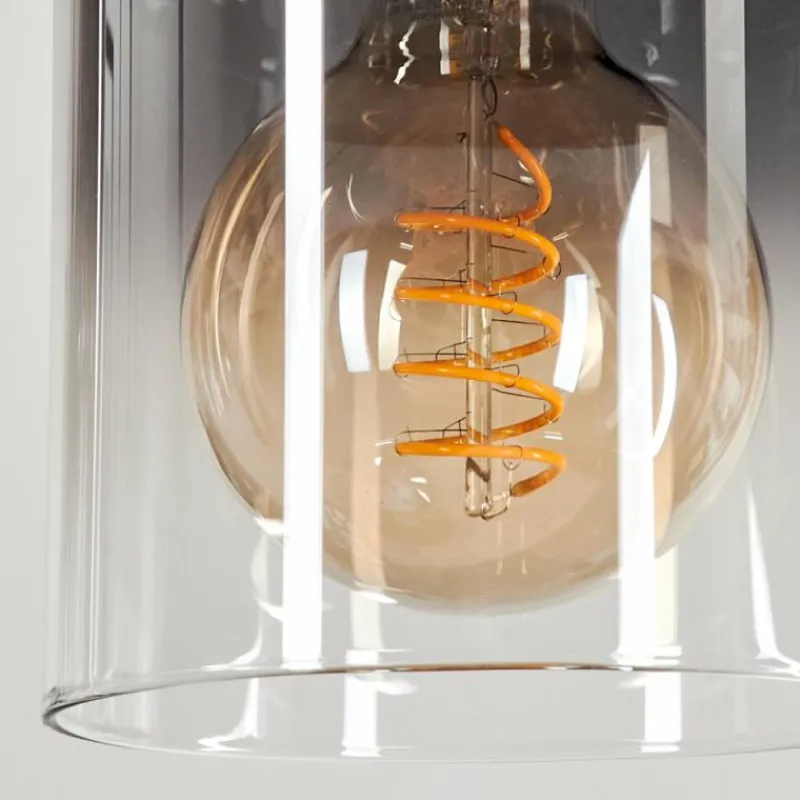 Suspension Verre Fumé-hofstein Suspension Classon Noir, 6 lumières