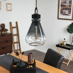 Luminaires Scandinaves-hofstein Suspension Coapilla Noir, 1 lumière