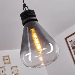 Luminaires Scandinaves-hofstein Suspension Coapilla Noir, 1 lumière