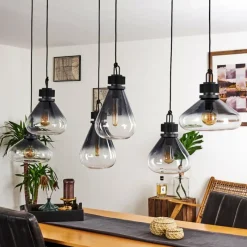 hofstein Suspension Coapilla Noir, 6 lumières