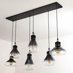 hofstein Suspension Coapilla Noir, 6 lumières