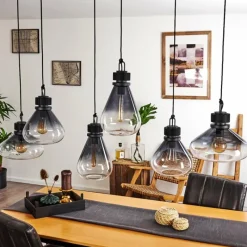 hofstein Suspension Coapilla Noir, 6 lumières