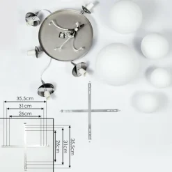hofstein Suspension Cochuna Nickel mat, 5 lumières