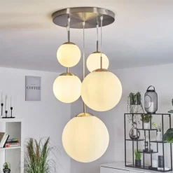 hofstein Suspension Cochuna Nickel mat, 5 lumières