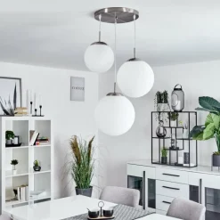 hofstein Suspension Cochuna Nickel mat, 3 lumières