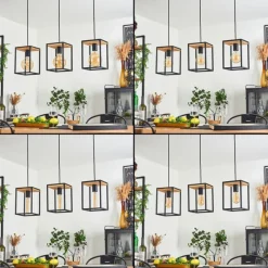 Lampes Vintages & Rétros-hofstein Suspension Colebrook Noir, 3 lumières