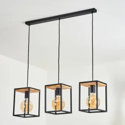 Lampes Vintages & Rétros-hofstein Suspension Colebrook Noir, 3 lumières