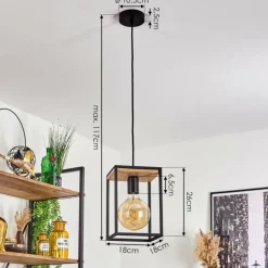 Lampes Industrielles-hofstein Suspension Colebrook Noir, 1 lumière