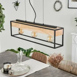 Luminaires Scandinaves-hofstein Suspension Colebrook Noir, 3 lumières