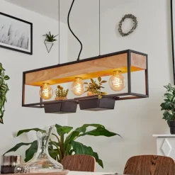 Luminaires Scandinaves-hofstein Suspension Colebrook Noir, 3 lumières