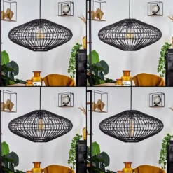 Style Boho-Chic-hofstein Suspension Colimau Noir, 1 lumière