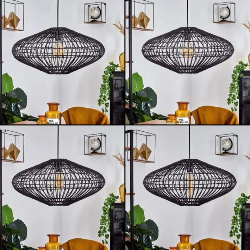 Style Boho-Chic-hofstein Suspension Colimau Noir, 1 lumière
