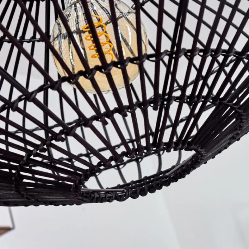 Style Boho-Chic-hofstein Suspension Colimau Noir, 1 lumière