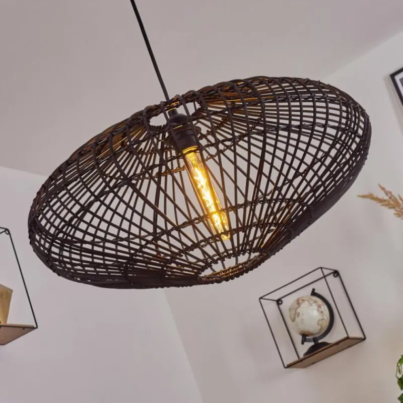 Style Boho-Chic-hofstein Suspension Colimau Noir, 1 lumière