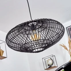 Style Boho-Chic-hofstein Suspension Colimau Noir, 1 lumière