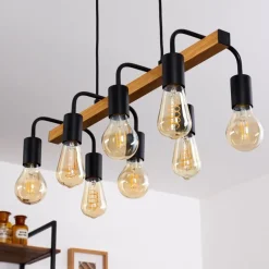 hofstein Suspension Conakry Noir, 8 lumières* Suspensions