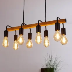 hofstein Suspension Conakry Noir, 8 lumières* Suspensions