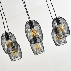 Lampes Vintages & Rétros-hofstein Suspension Conewago Noir, 6 lumières