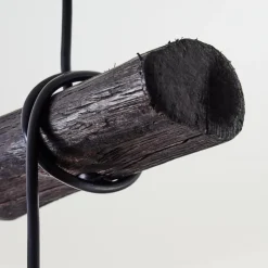 Lampes Vintages & Rétros-hofstein Suspension Cool Spring Bois foncé, Noir, 4 lumières