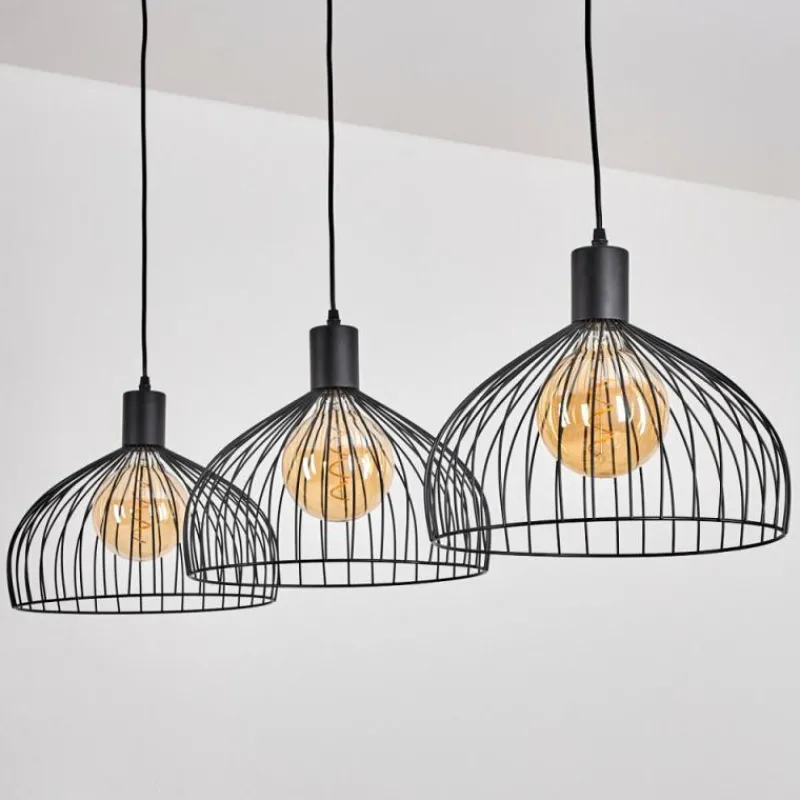 Style Boho-Chic-hofstein Suspension Corcovado Noir, 3 lumières