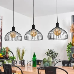 Style Boho-Chic-hofstein Suspension Corcovado Noir, 3 lumières