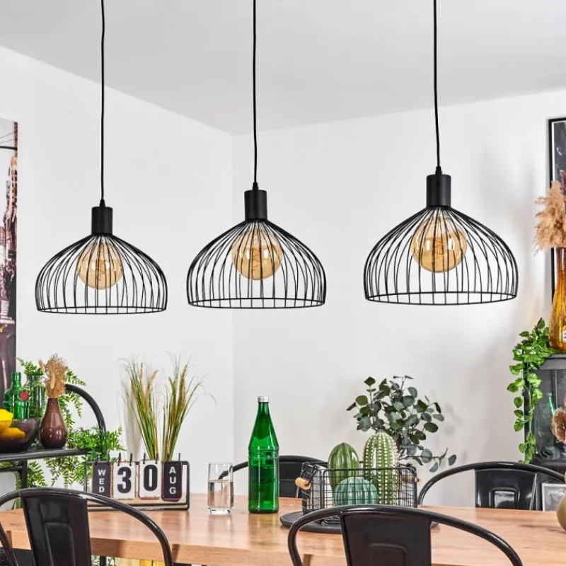 Style Boho-Chic-hofstein Suspension Corcovado Noir, 3 lumières