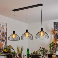 Style Boho-Chic-hofstein Suspension Corcovado Noir, 3 lumières