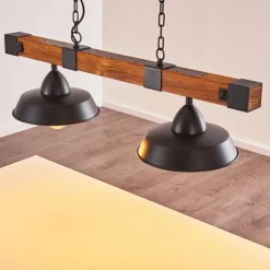 Lampes En Bois-hofstein Suspension Corippo Brun, Noir, 2 lumières