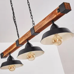 hofstein Suspension Corippo Noir, 3 lumières