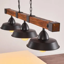 hofstein Suspension Corippo Noir, 3 lumières