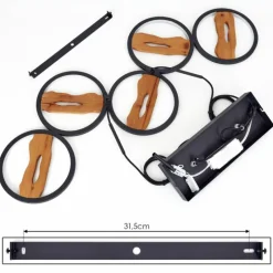 hofstein Suspension Cornol LED Écru, Noir, 1 lumière