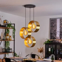 Lampes Vintages & Rétros-hofstein Suspension Couma Gris, Noir, 1 lumière